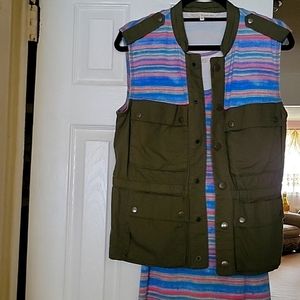 Rachel Roy dress with matching cargo vest